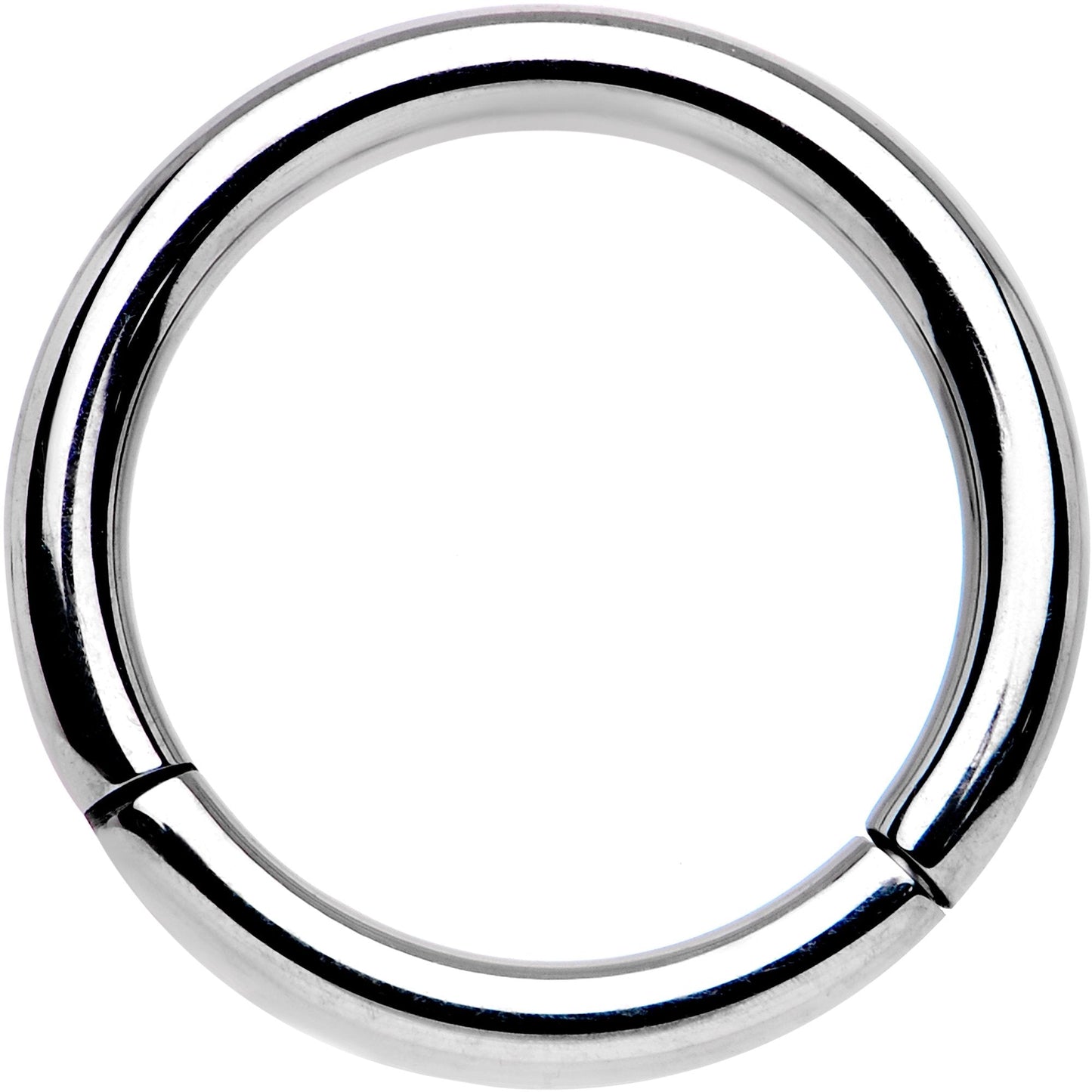 14G 3/8 Solid G23 Implant Grade Titanium Hinged Segment Ring