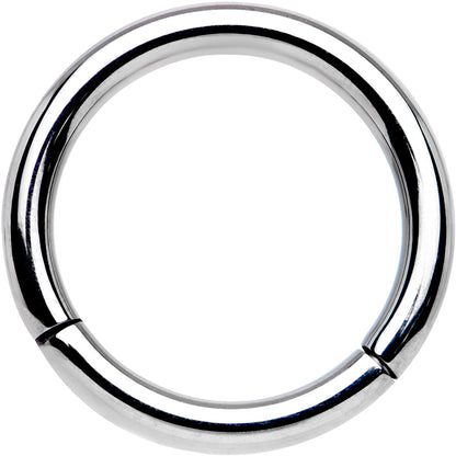 14G 3/8 Solid G23 Implant Grade Titanium Hinged Segment Ring