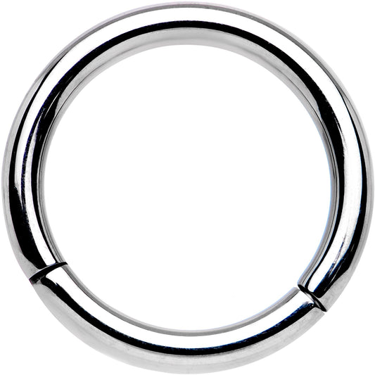 14G 3/8 Solid G23 Implant Grade Titanium Hinged Segment Ring
