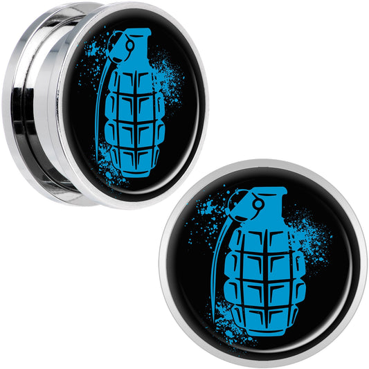 Blue Grenade Steel Screw Fit Plug Set 20mm