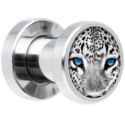 Black White Leopard Eyes Steel Screw Fit Plug Set 4G