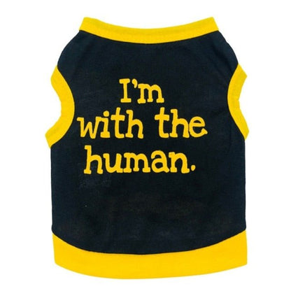 I'm with The Human Dog Cat Puppy Pet Shirts - Jaico Online Shop