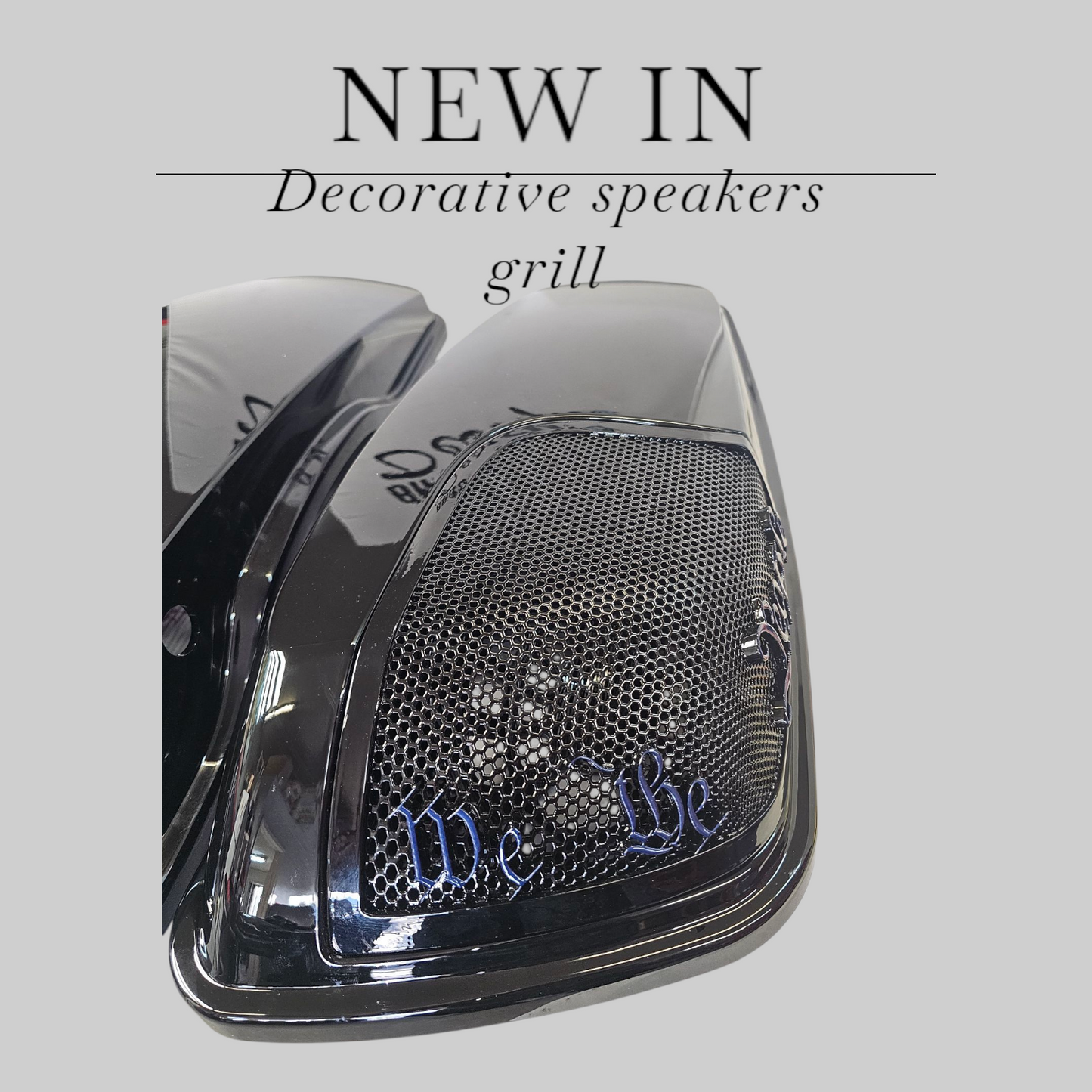 24+ Harley Davidson bag lid Speaker Grill Cover We the People