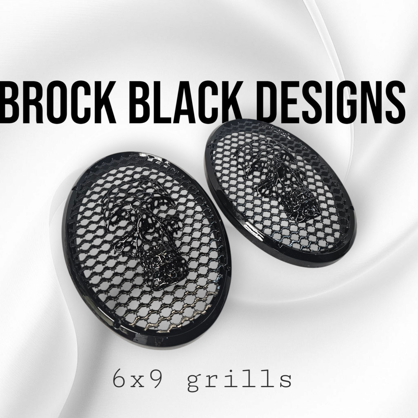 A set of bag webbed skull speakers grill covers