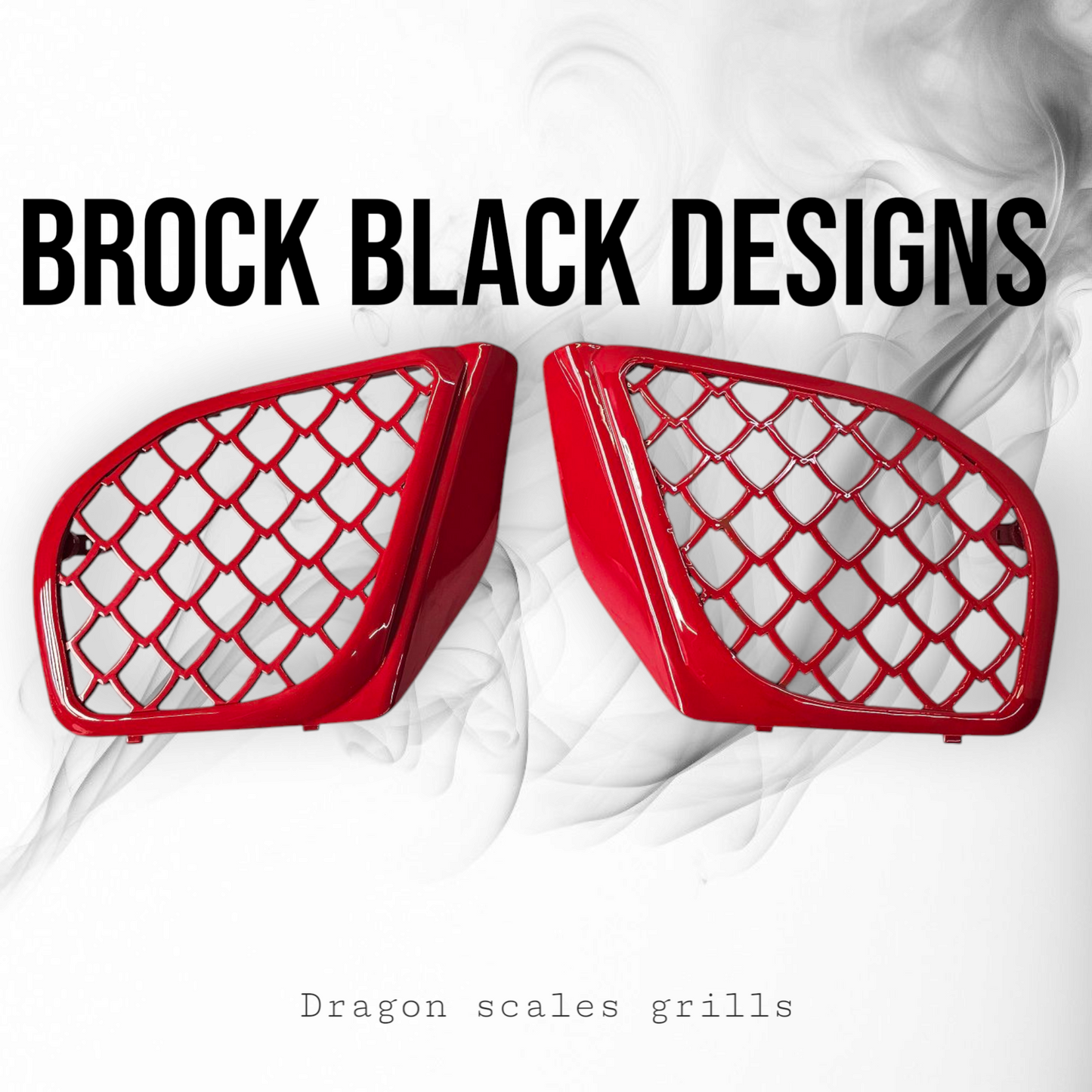 98-2024 Road Glide 3D dragon scales speakers grill covers set