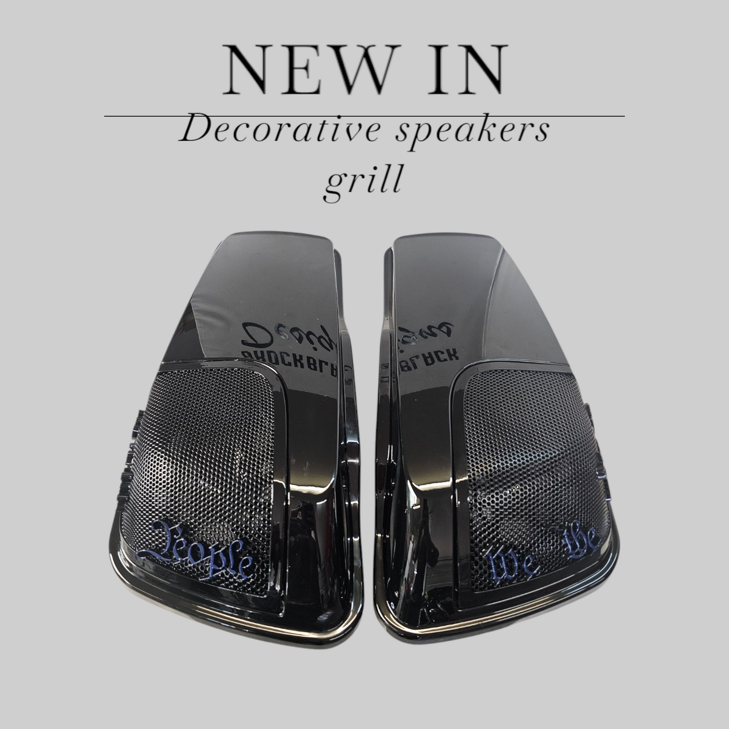 24+ Harley Davidson bag lid Speaker Grill Cover We the People