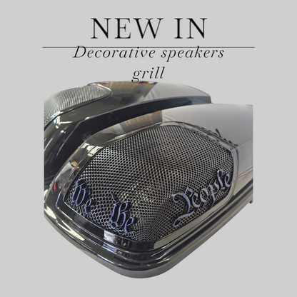 24+ Harley Davidson bag lid Speaker Grill Cover We the People