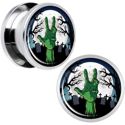 Cemetery Zombie Hand Halloween Plug Set 9/16