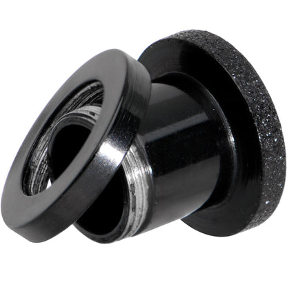 Black PVD Sandblasted Screw Fit Tunnel Plug Set 5mm to 16mm