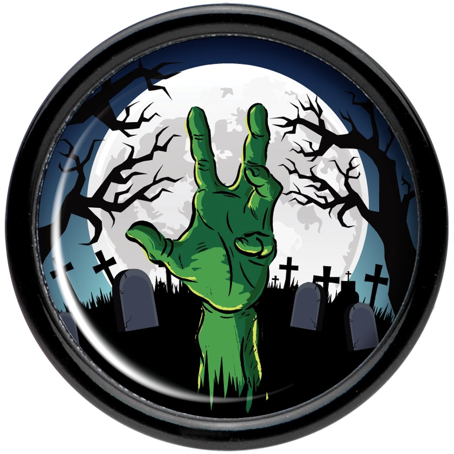 Cemetery Zombie Hand Halloween Black Acrylic Plug Set Available Sizes 0G to 20mm