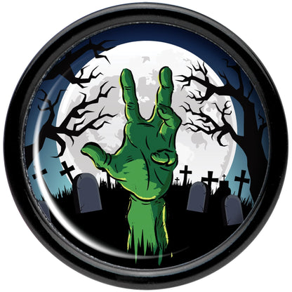 Cemetery Zombie Hand Halloween Black Acrylic Plug Set Available Sizes 0G to 20mm