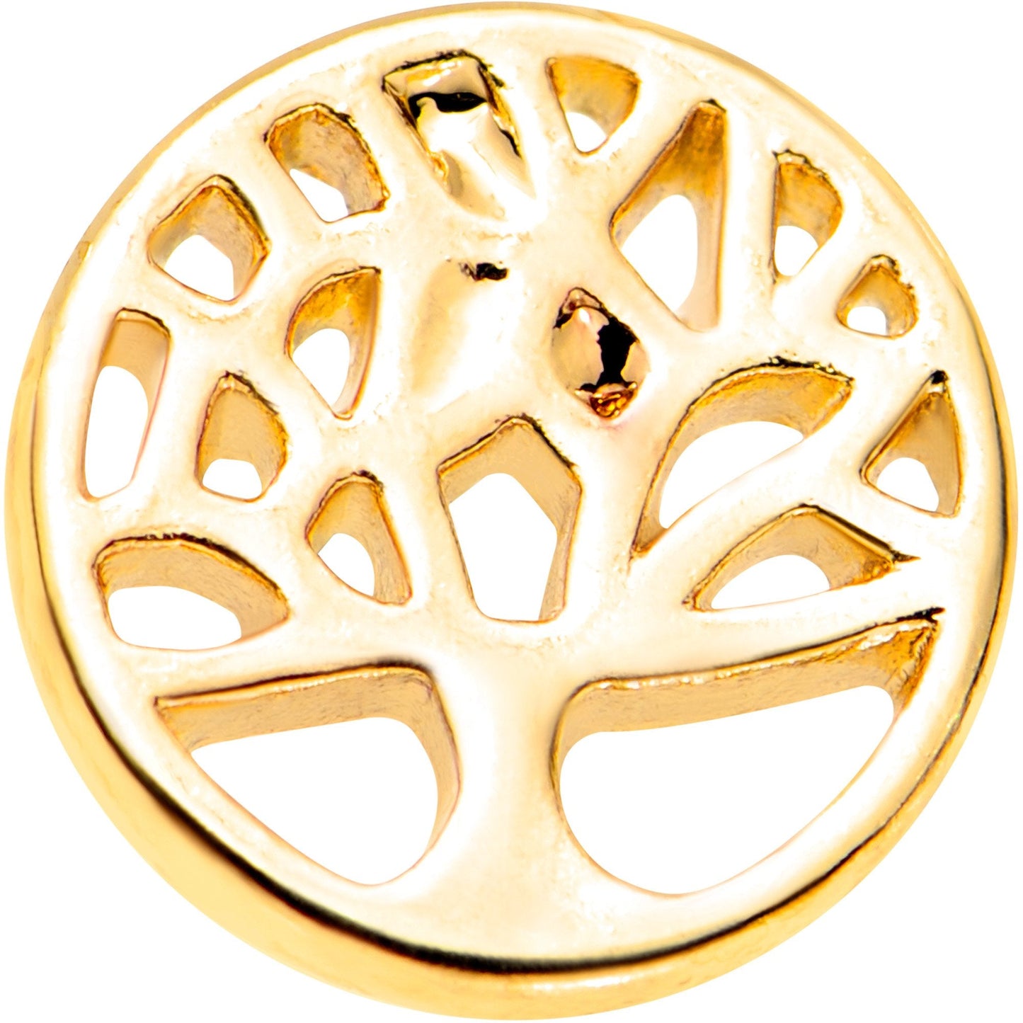 1/4 Gold Tone Tree of Life Cutout Tragus Cartilage Earring