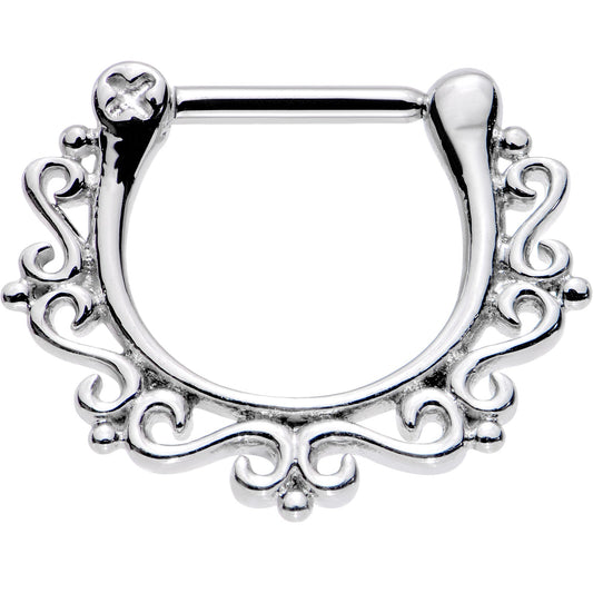16G 5/16 Delightful Filigree Twist Septum Clicker