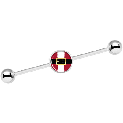 14G Christmas Santa Suit Industrial Barbell 37mm