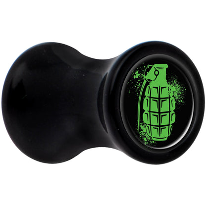Black Acrylic Green Grenade Saddle Plug Set 4G