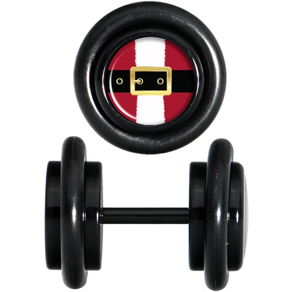 Christmas Santa Suit Cheater Black Plug Set