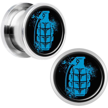 Blue Grenade Steel Screw Fit Plug Set 1/2