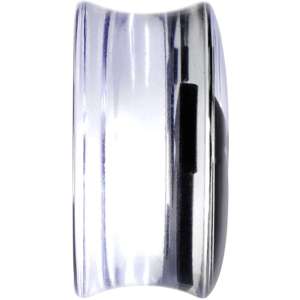 Clear Acrylic Black Anchor Saddle Plug Set 6mm to 20mm