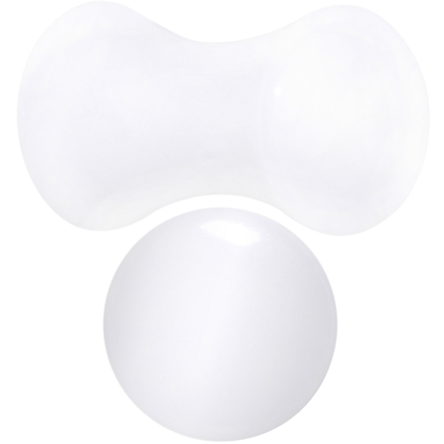 White UV Acrylic Saddle Plug Set 4mm to 25mm