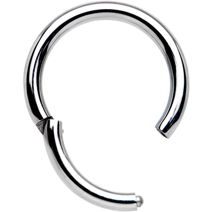 14G 3/8 Solid G23 Implant Grade Titanium Hinged Segment Ring