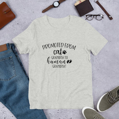Promoted from Cat Grandma to Human Grandma T-Shirt
