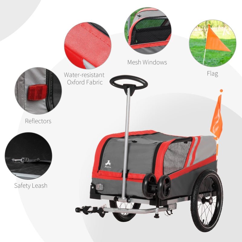 Pet Bike Trailer 2 - in - 1 Travel Stroller - Jaico Online Shop