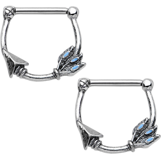 14G 3/8 Feather Tailed Spear Nipple Clicker Set