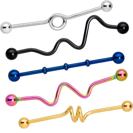 14G Wacky Shape Industrial Project Bar Set of 5 40mm