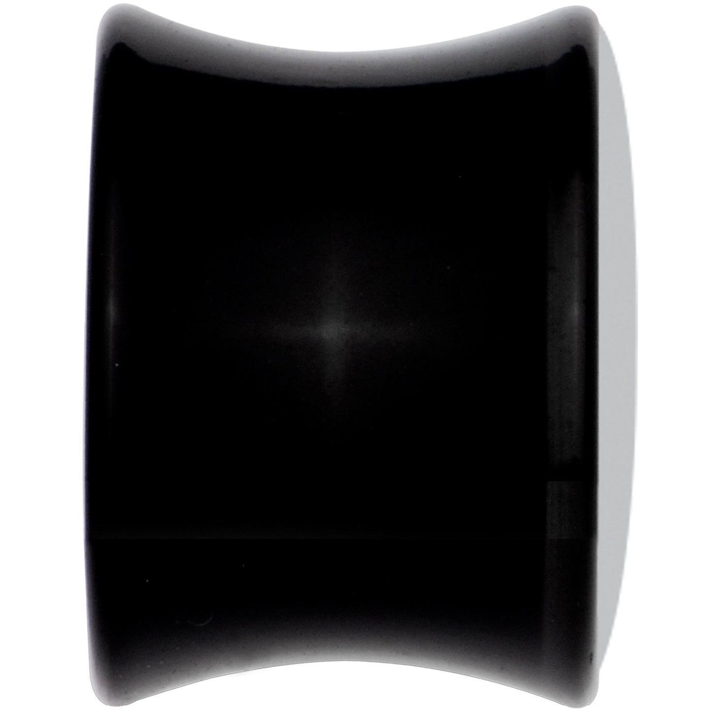 Black Acrylic Katrina Sugar Skull with Rose Flower Saddle Plug Set 1/2