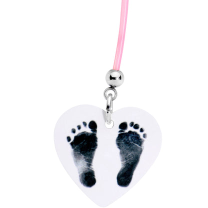 Handcrafted Pink Precious Footprints Dangle Pregnancy Belly Ring