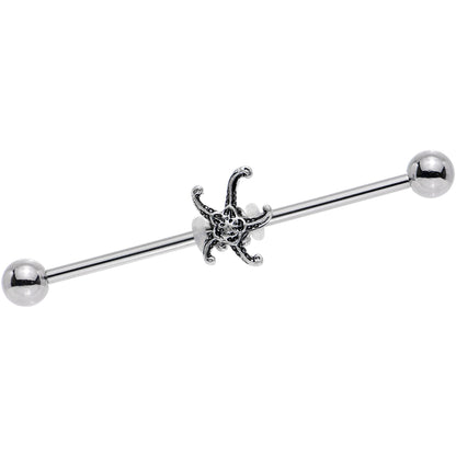 14G Steel Seeing Starfish Industrial Barbell 38mm