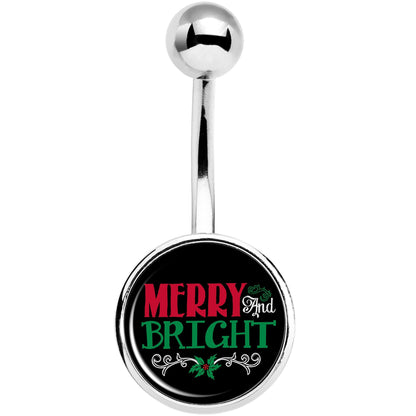 Christmas Merry Bright Belly Ring