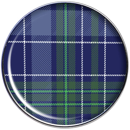 16G 1/4 Holiday Blue Green Plaid Tragus Cartilage Earring