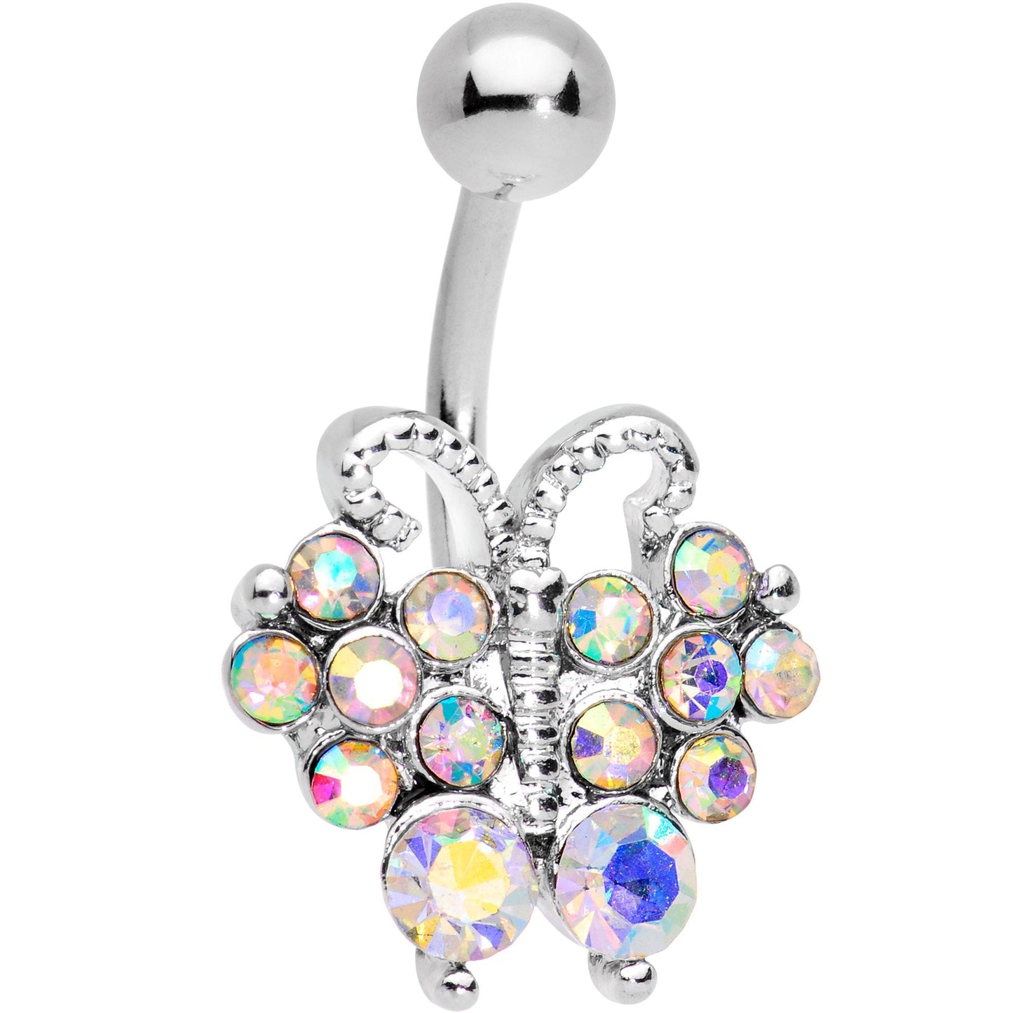 Aurora Gem Butterfly Bliss Belly Ring