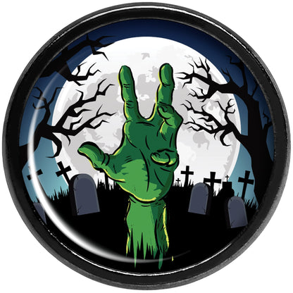 Cemetery Zombie Hand Halloween Black Anodized Plug Set 00G