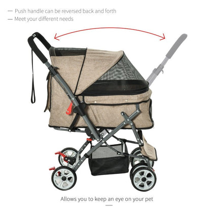 Pet Foldable Travel Carriage Stroller with Reversible Handle - Jaico Online Shop