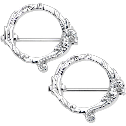 9/16 Frolicking Seahorse Nipple Shield Set