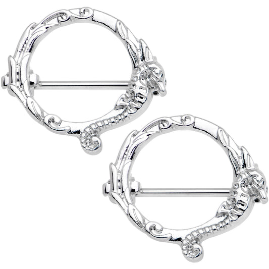 9/16 Frolicking Seahorse Nipple Shield Set