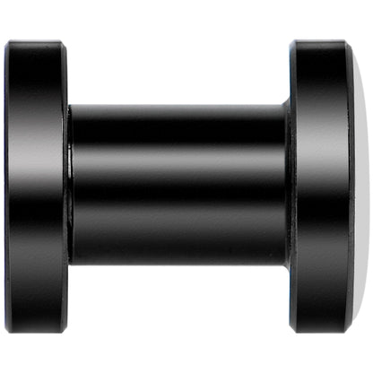 Black White Leopard Eyes Black Anodized Screw Fit Plug Set 4G