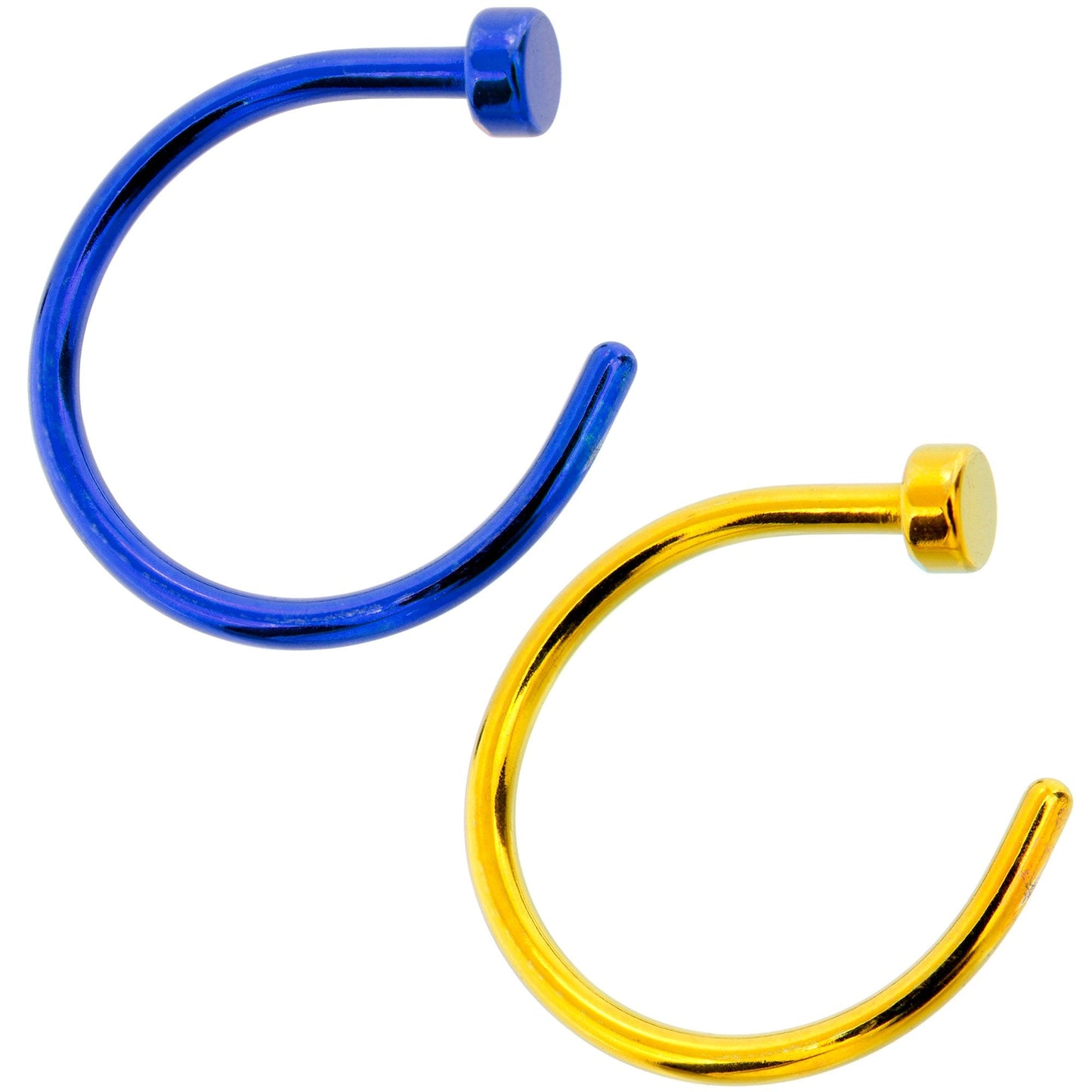 20G 5/16 Pack Set of 5 Assorted Stainless Steel Nose Hoop Rings