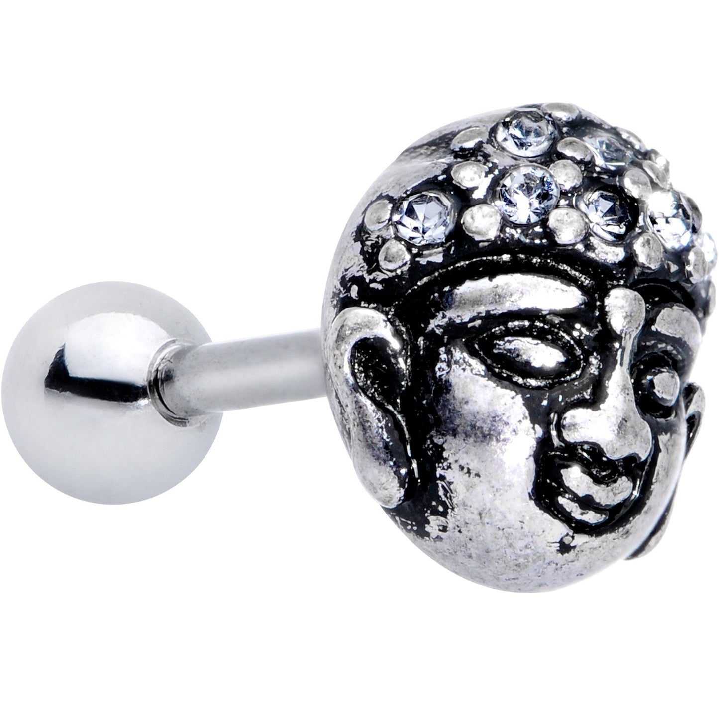 Clear Gem Expanding Buddha Brain Cartilage Tragus Stud