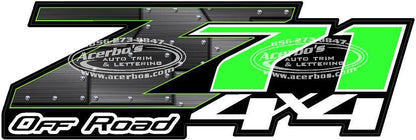 Chevrolet Z71 4x4 Off Road Steel Decals Set of 2