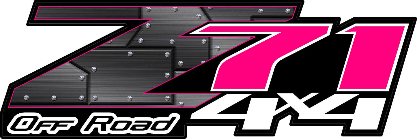 Chevrolet Z71 4x4 Off Road Steel Decals Set of 2