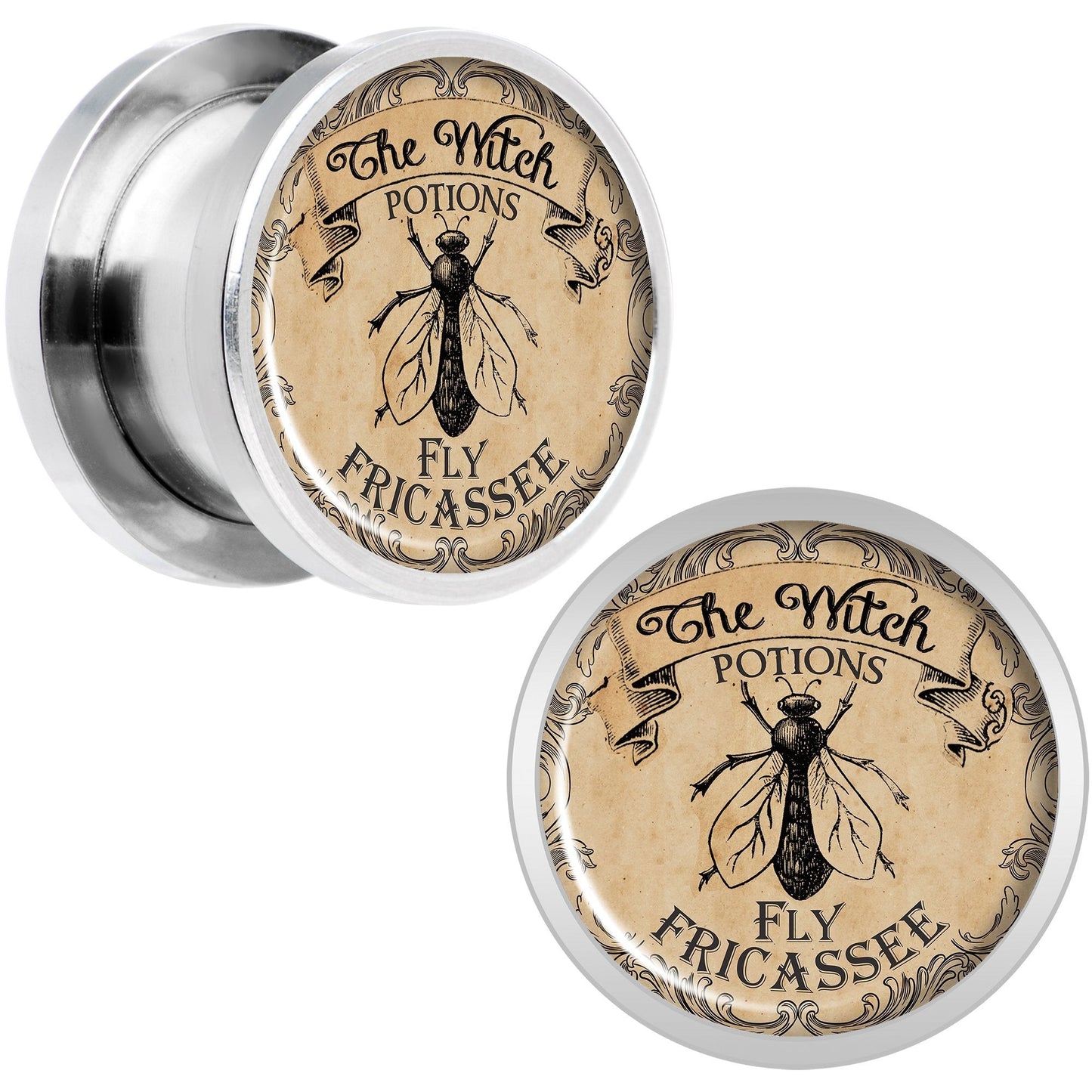 Witches Brew Fly Fricassee Halloween Plug Set  0G to 20mm