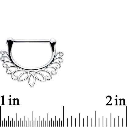 14G 9/16 Leaves of the Lotus Flower Nipple Clicker Set