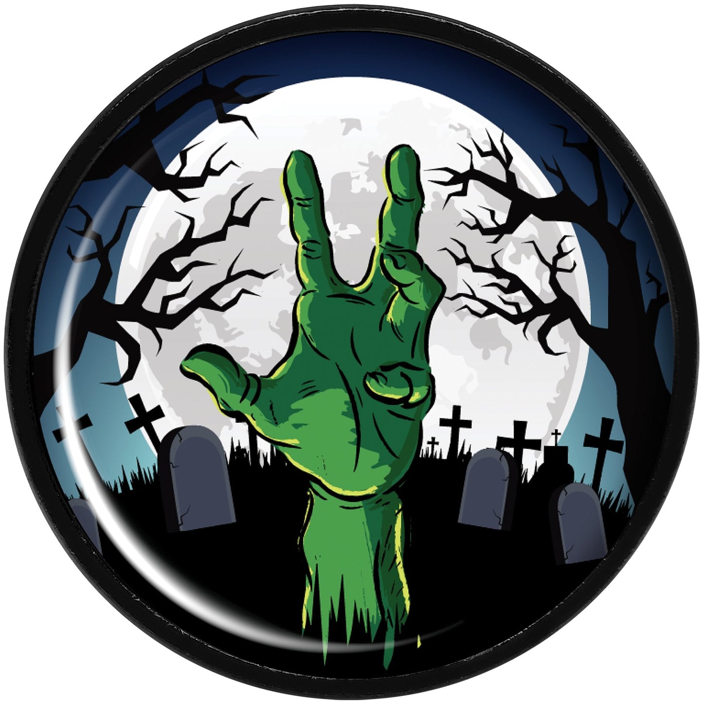 Cemetery Zombie Hand Halloween Black Anodized Plug Set 20mm