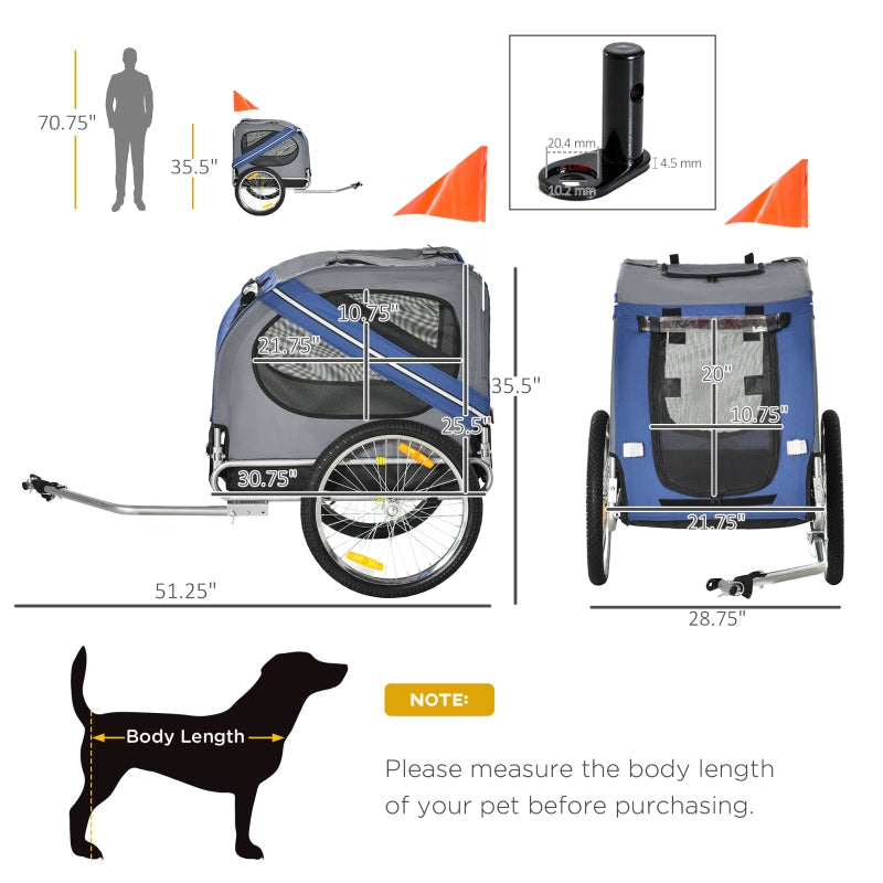 Bike Trailer Cargo Cart for Dogs and Pets